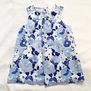 Janie and Jack blue floral shift dress